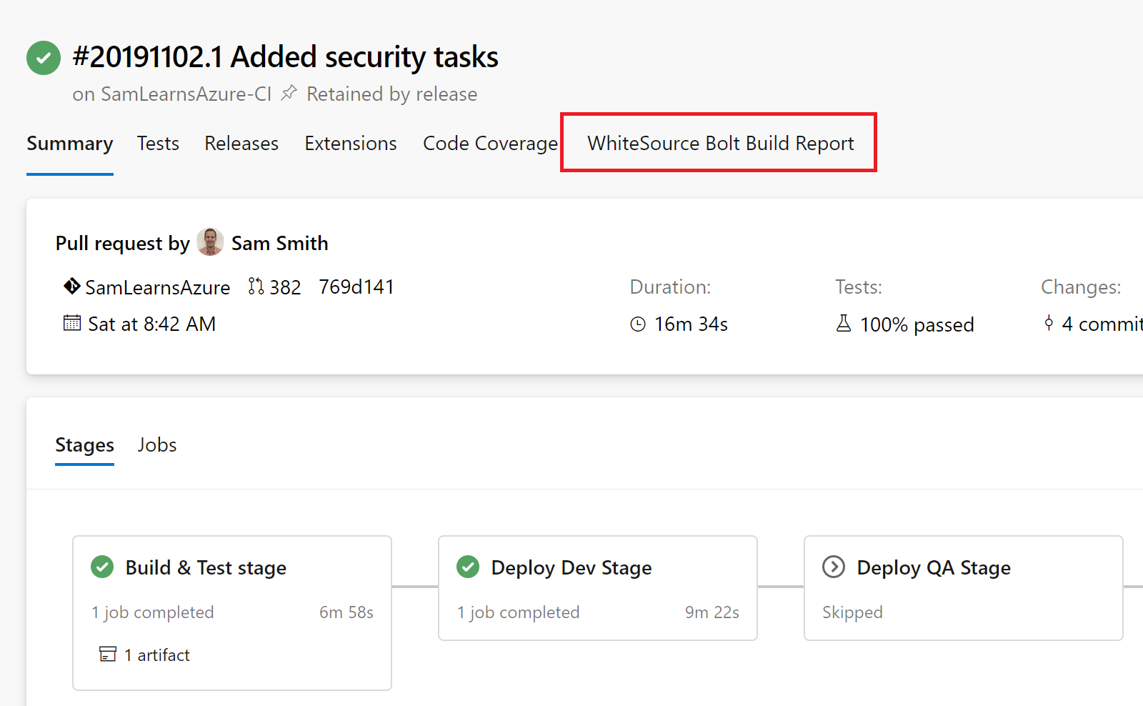 Managing open source software with WhiteSource Bolt – Sam Learns Azure