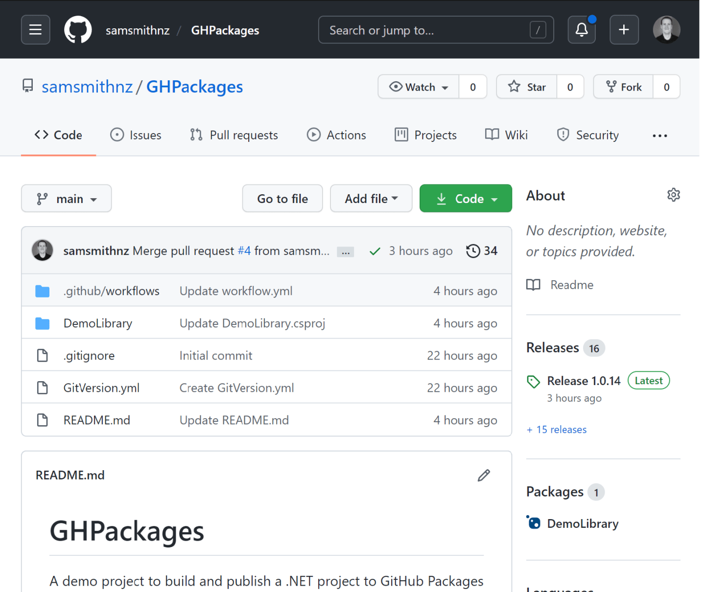 Publishing a NuGet package to GitHub Packages – Sam Learns Azure