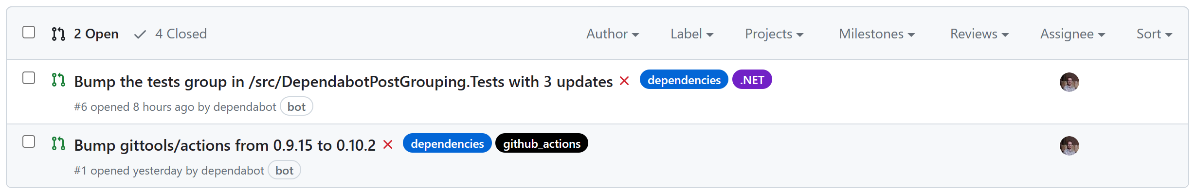 Fewer Pull Requests with Dependabot groups – Sam Learns Azure